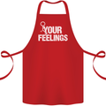 F#ck Your Feelings Funny Offensive Rude Cotton Apron 100% Organic Red