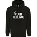 F#ck Your Feelings Funny Offensive Rude Mens 80% Cotton Hoodie Black