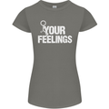 F#ck Your Feelings Funny Offensive Rude Womens Petite Cut T-Shirt Charcoal