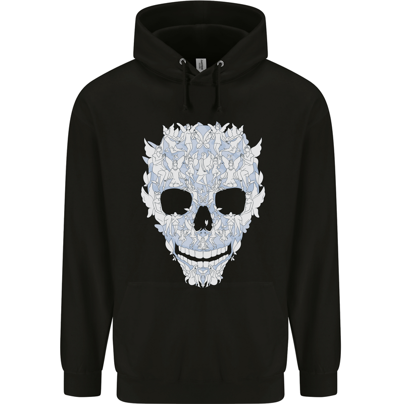 Fairy Skull Childrens Kids Hoodie Black