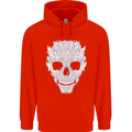 Fairy Skull Childrens Kids Hoodie Bright Red
