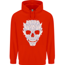 Fairy Skull Childrens Kids Hoodie Bright Red
