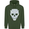 Fairy Skull Childrens Kids Hoodie Forest Green