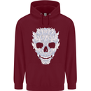 Fairy Skull Childrens Kids Hoodie Maroon