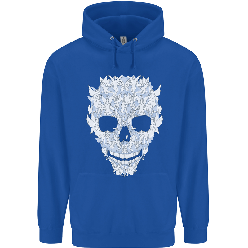 Fairy Skull Childrens Kids Hoodie Royal Blue
