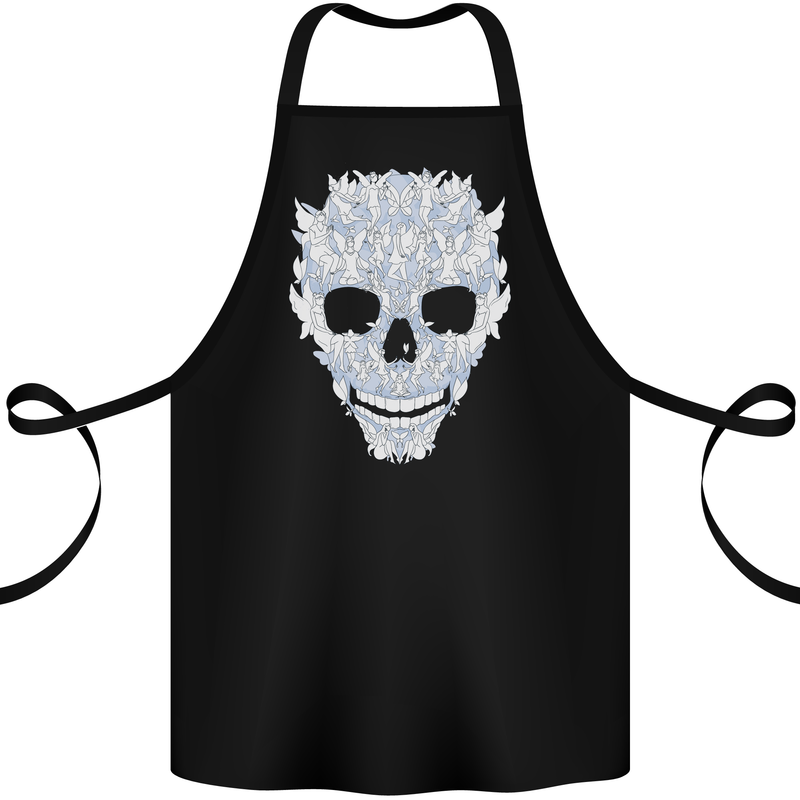Fairy Skull Cotton Apron 100% Organic Black