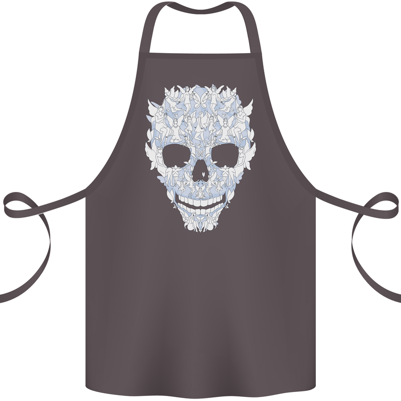 Fairy Skull Cotton Apron 100% Organic Dark Grey