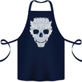 Fairy Skull Cotton Apron 100% Organic Navy Blue
