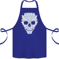 Fairy Skull Cotton Apron 100% Organic Royal Blue
