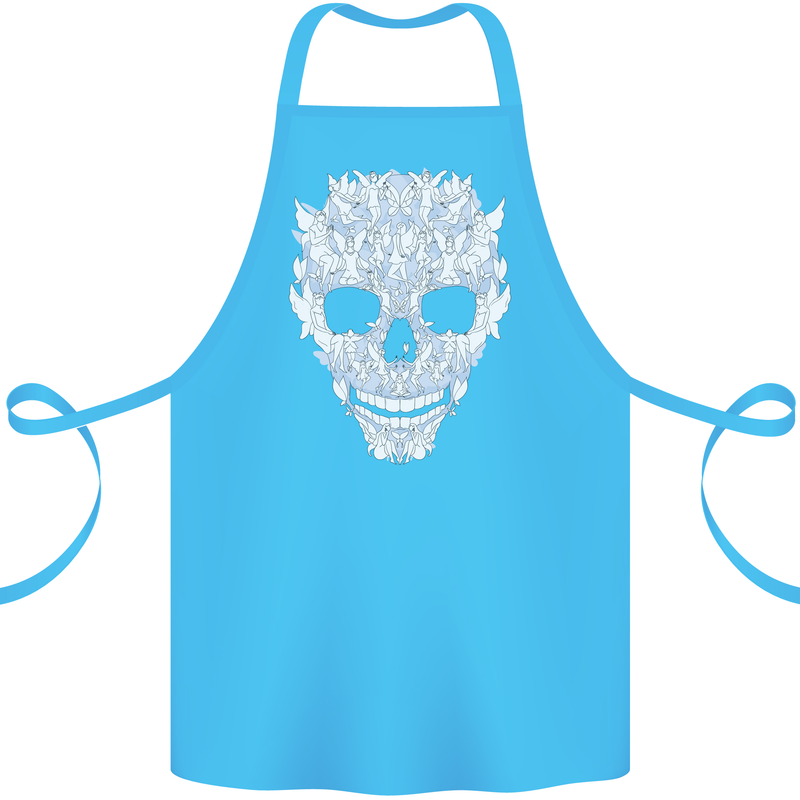 Fairy Skull Cotton Apron 100% Organic Turquoise