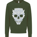 Fairy Skull Kids Sweatshirt Jumper Forest Green