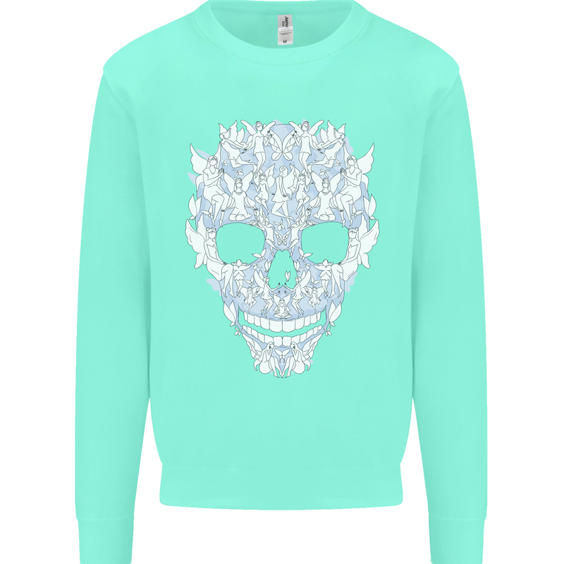 Fairy Skull Kids Sweatshirt Jumper Peppermint