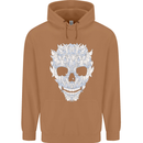 Fairy Skull Mens 80% Cotton Hoodie Caramel Latte