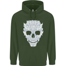 Fairy Skull Mens 80% Cotton Hoodie Forest Green