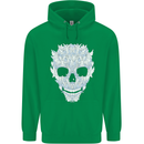 Fairy Skull Mens 80% Cotton Hoodie Irish Green