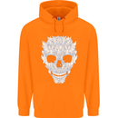 Fairy Skull Mens 80% Cotton Hoodie Orange