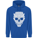 Fairy Skull Mens 80% Cotton Hoodie Royal Blue