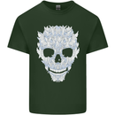Fairy Skull Mens Cotton T-Shirt Tee Top Forest Green