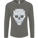 Fairy Skull Mens Long Sleeve T-Shirt Charcoal