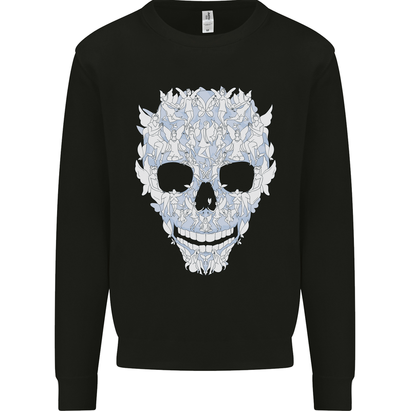 Fairy Skull Mens Sweatshirt Jumper Black