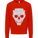 Fairy Skull Mens Sweatshirt Jumper Bright Red
