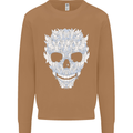 Fairy Skull Mens Sweatshirt Jumper Caramel Latte