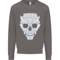 Fairy Skull Mens Sweatshirt Jumper Charcoal