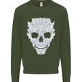 Fairy Skull Mens Sweatshirt Jumper Forest Green