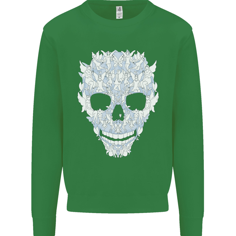Fairy Skull Mens Sweatshirt Jumper Irish Green
