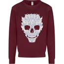 Fairy Skull Mens Sweatshirt Jumper Maroon