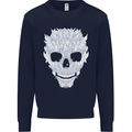 Fairy Skull Mens Sweatshirt Jumper Navy Blue