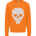 Fairy Skull Mens Sweatshirt Jumper Orange