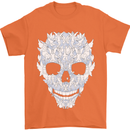 Fairy Skull Mens T-Shirt 100% Cotton Orange