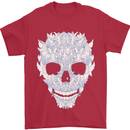 Fairy Skull Mens T-Shirt 100% Cotton Red