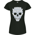 Fairy Skull Womens Petite Cut T-Shirt Black