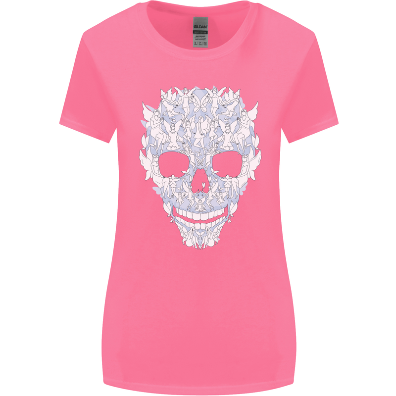 Fairy Skull Womens Wider Cut T-Shirt Azalea