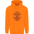 Faith Demonic Skulls Gothic Heavy Metal Childrens Kids Hoodie Orange