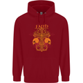 Faith Demonic Skulls Gothic Heavy Metal Childrens Kids Hoodie Red