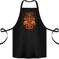 Faith Demonic Skulls Gothic Heavy Metal Cotton Apron 100% Organic Black