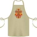 Faith Demonic Skulls Gothic Heavy Metal Cotton Apron 100% Organic Khaki