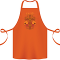 Faith Demonic Skulls Gothic Heavy Metal Cotton Apron 100% Organic Orange