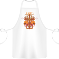 Faith Demonic Skulls Gothic Heavy Metal Cotton Apron 100% Organic White