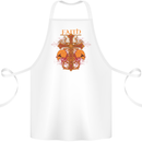 Faith Demonic Skulls Gothic Heavy Metal Cotton Apron 100% Organic White