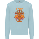 Faith Demonic Skulls Gothic Heavy Metal Kids Sweatshirt Jumper Light Blue