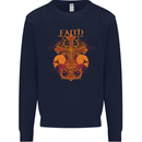 Faith Demonic Skulls Gothic Heavy Metal Kids Sweatshirt Jumper Navy Blue