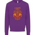 Faith Demonic Skulls Gothic Heavy Metal Kids Sweatshirt Jumper Purple