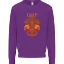 Faith Demonic Skulls Gothic Heavy Metal Kids Sweatshirt Jumper Purple