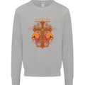 Faith Demonic Skulls Gothic Heavy Metal Kids Sweatshirt Jumper Sports Grey