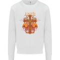 Faith Demonic Skulls Gothic Heavy Metal Kids Sweatshirt Jumper White