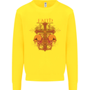 Faith Demonic Skulls Gothic Heavy Metal Kids Sweatshirt Jumper Yellow